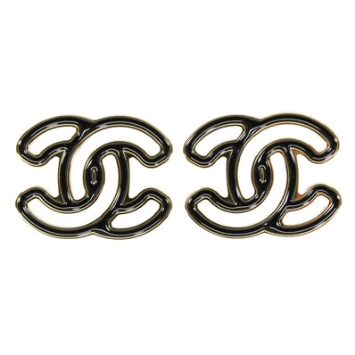 【渋谷並木橋店】CHANEL シャネル ピアス ココマーク ゴールド/黒 (ブラック) メタル/レジン ゴールド金具 ABD873 新品