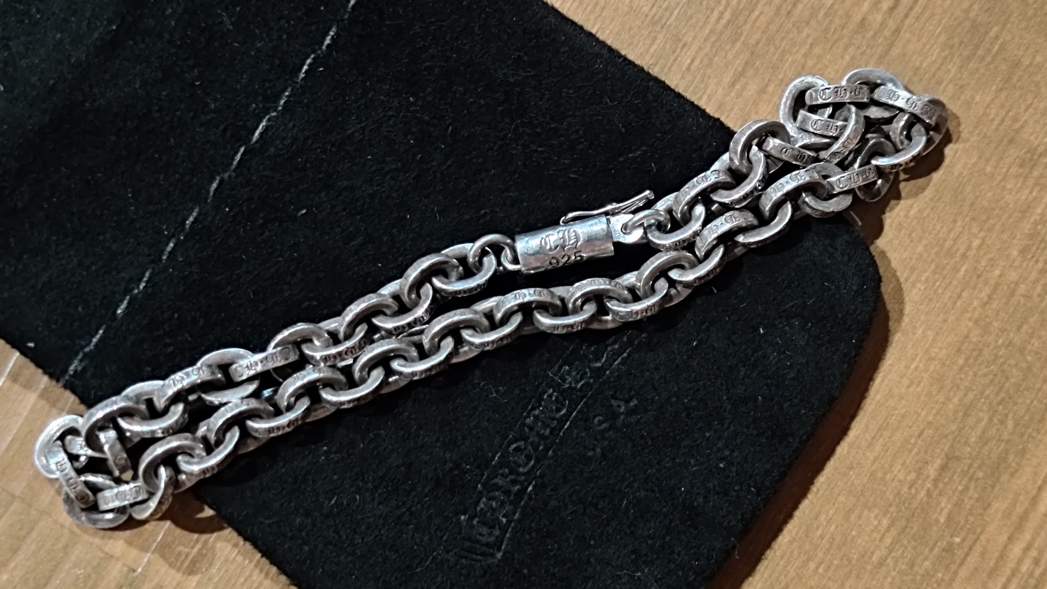 クロムハーツ ラウンド 10mm CH プラス バンド リング 