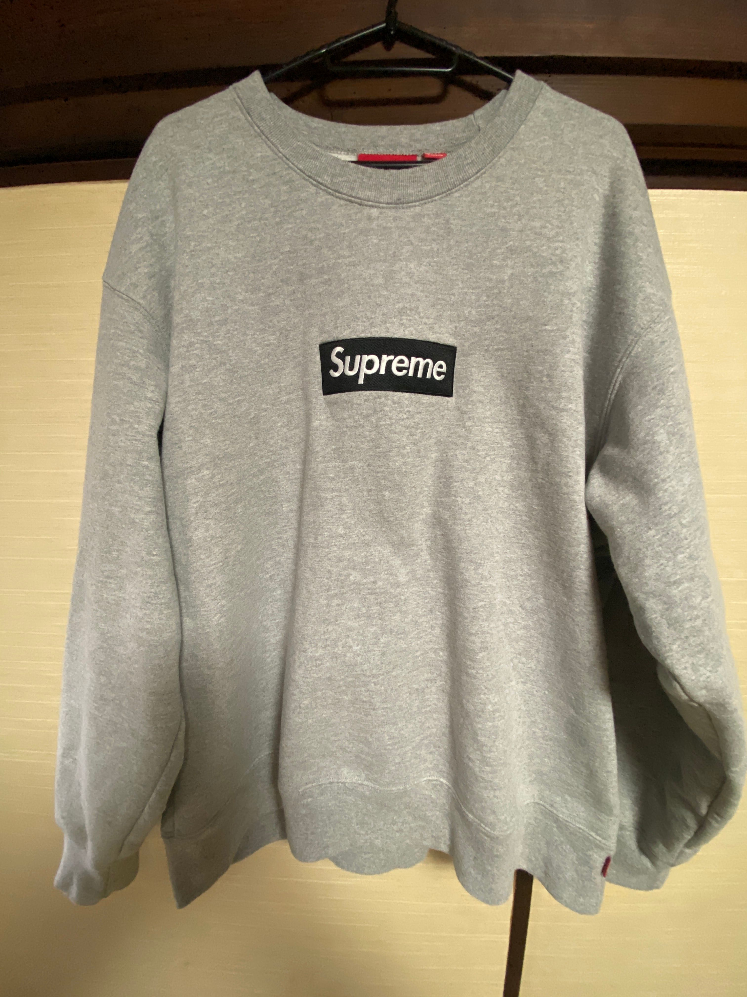 Supreme Box Logo Crewneck "Heather Grey" (22FW)