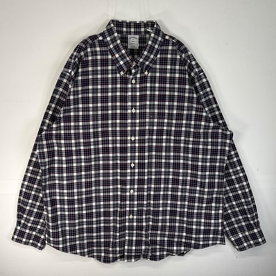 古着 ブルックスブラザーズ Brooks Brothers 長袖シャツ チェック 1818 REGENT 2XL ネイビー系 マルチカラー メンズ
