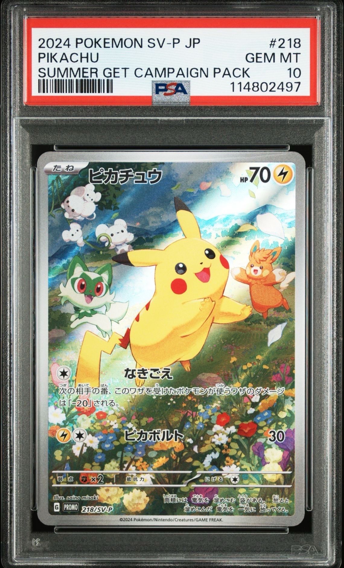 ピカチュウ P [SV-P 218](プロモカードパック「ポケカの夏がキタ!プロモカードGetキャンペーン!」)