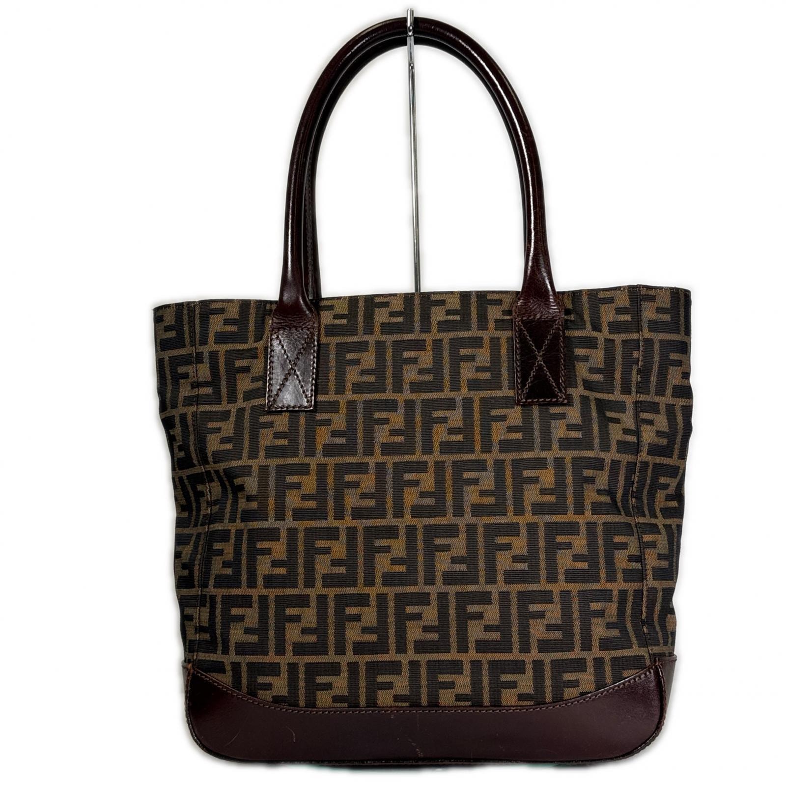 美品 FENDI フェンディ 71-16328-0-12 ハンドバッグ バッグ ファッション小物 ポーチ付 ミニバッグ付 ブラウン ズッカ柄 ズッカ 010-26817-010 ユニセックス