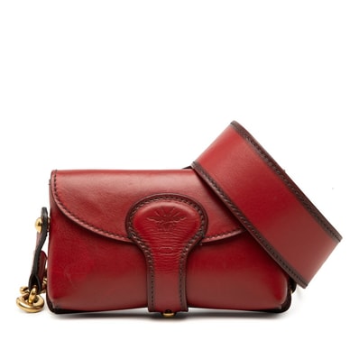 ディオール D-Bee 蜂 斜め掛け ショルダーバッグ レッド レザー レディース Dior 【中古】