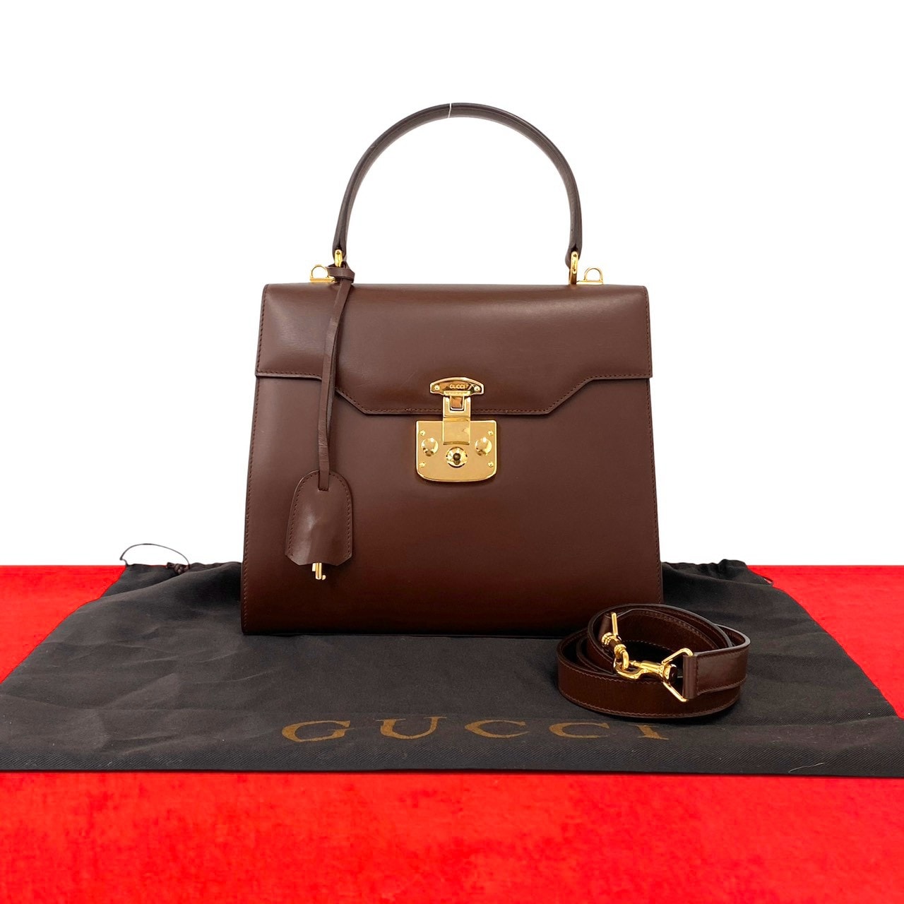 B (目立った傷や汚れなし)】GUCCI グッチ レディロック ロゴ 金具