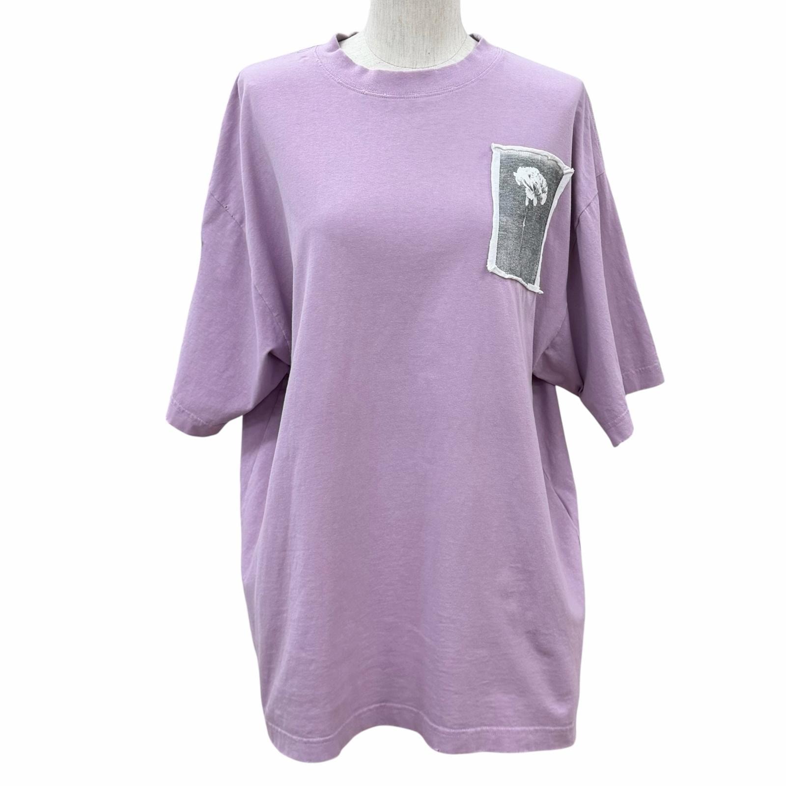極美品 バレンシアガ 半袖Tシャツ パープル XS A00497 TUVP5