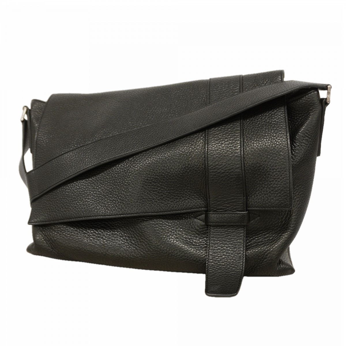 ★最終価格【6gc2414】エルメス ショルダーバッグ アルフレッドバサス トリヨンクレマンス ブラック シルバー金具 □P刻印【中古】レディース
