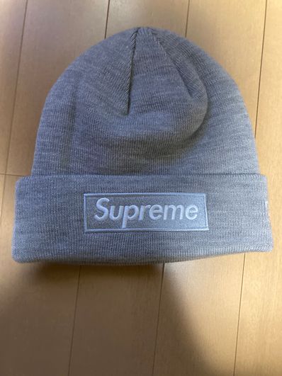 Supreme New Era Box Logo Beanie "Heather Grey" (24FW)
