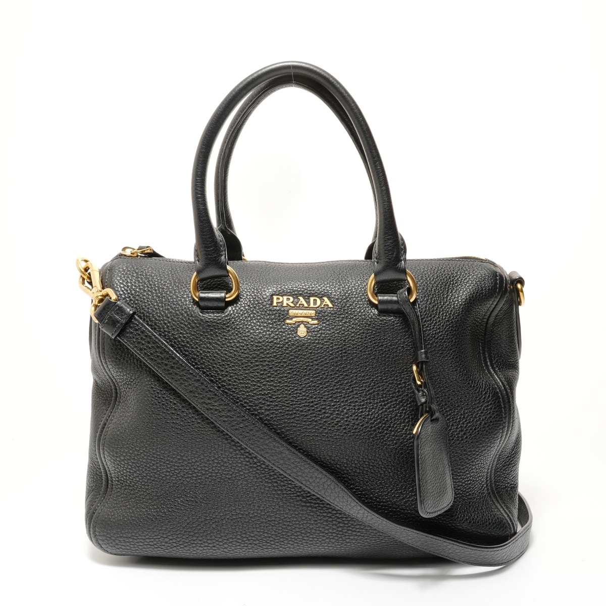プラダ PRADA ヴィッテロダイノ レザー 2way ハンドバッグ【中古】