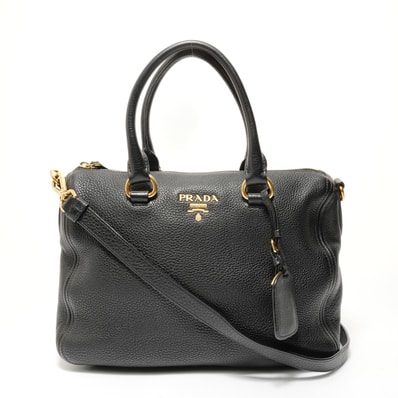 プラダ PRADA ヴィッテロダイノ レザー 2way ハンドバッグ【中古】