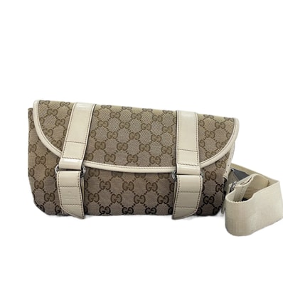 グッチ GUCCI GGキャンバス ウエストバッグ【中古】