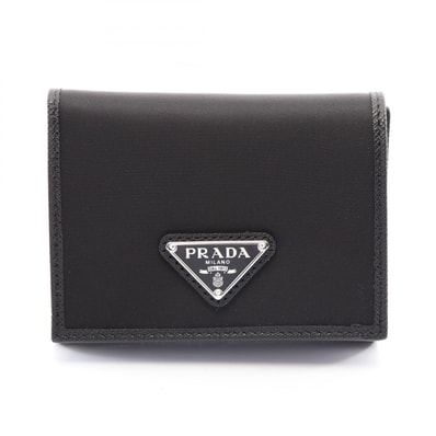 プラダ PRADA TESSUTO+SAFFIAN 三つ折り財布 財布 ナイロン サフィアーノレザー メンズ ブラック系 2MH0412DMHF0002 【新品】