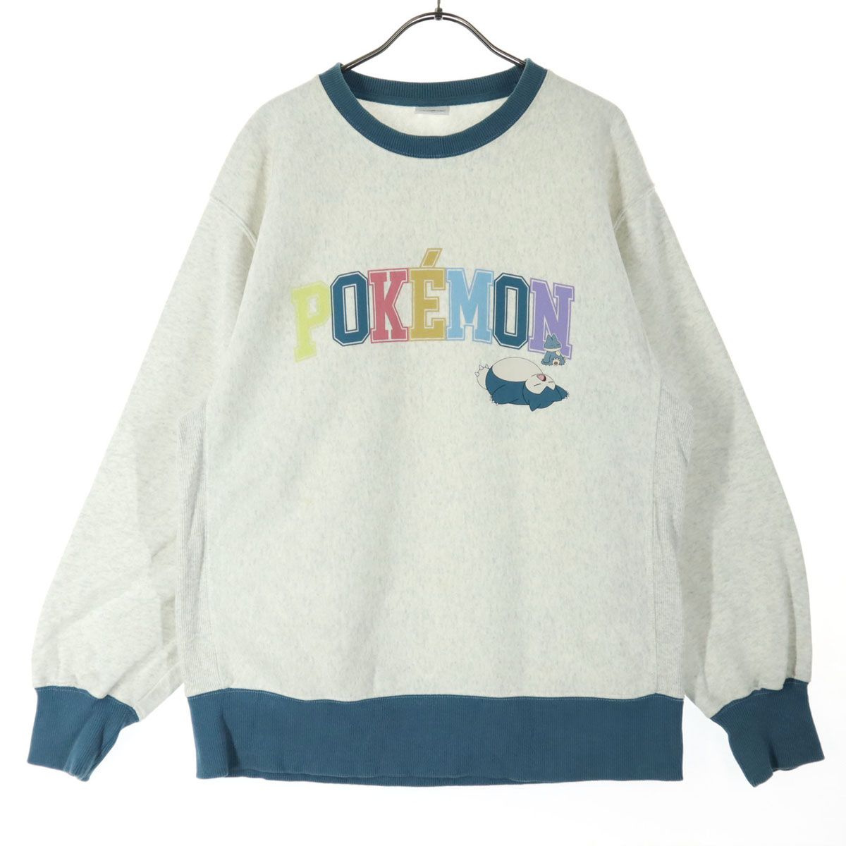 GU ジーユー プリント 長袖 トレーナー M ホワイト ポケモン