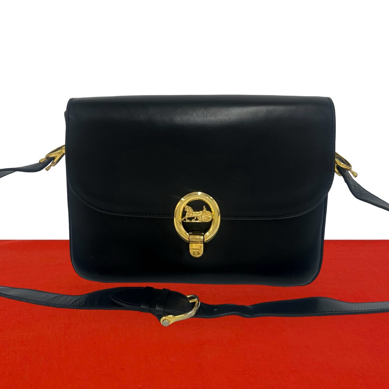 B (目立った傷や汚れなし)】CELINE セリーヌ 馬車金具 ホース