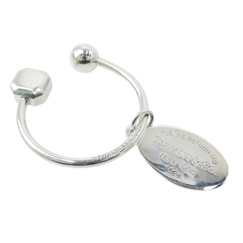 TIFFANY&Co. ティファニー その他アクセサリー オーバル タグ スクリューボール キーリング シルバー系【中古】