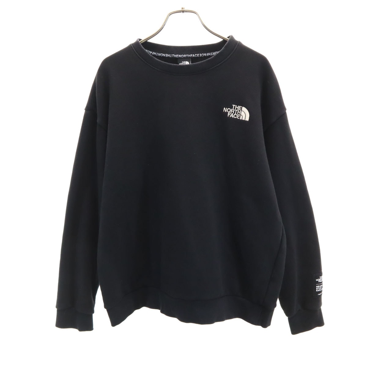 THE NORTH FACE ノースフェイス 長袖 スウェット トレーナー L ブラック NM5MN55A アウトドア