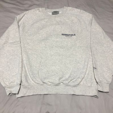 FEAR OF GOD ESSENTIALS PULLOVER CREWNECK "Light Heather Oatmeal"