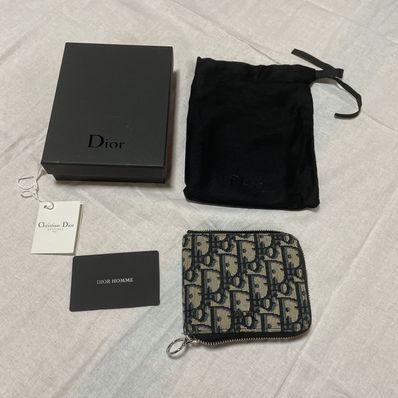 Dior Zip Wallet Dior Oblique Jacquard "Beige"