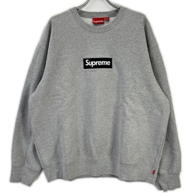 シュプリーム 22AW グレー Box Logo Crewneck XL