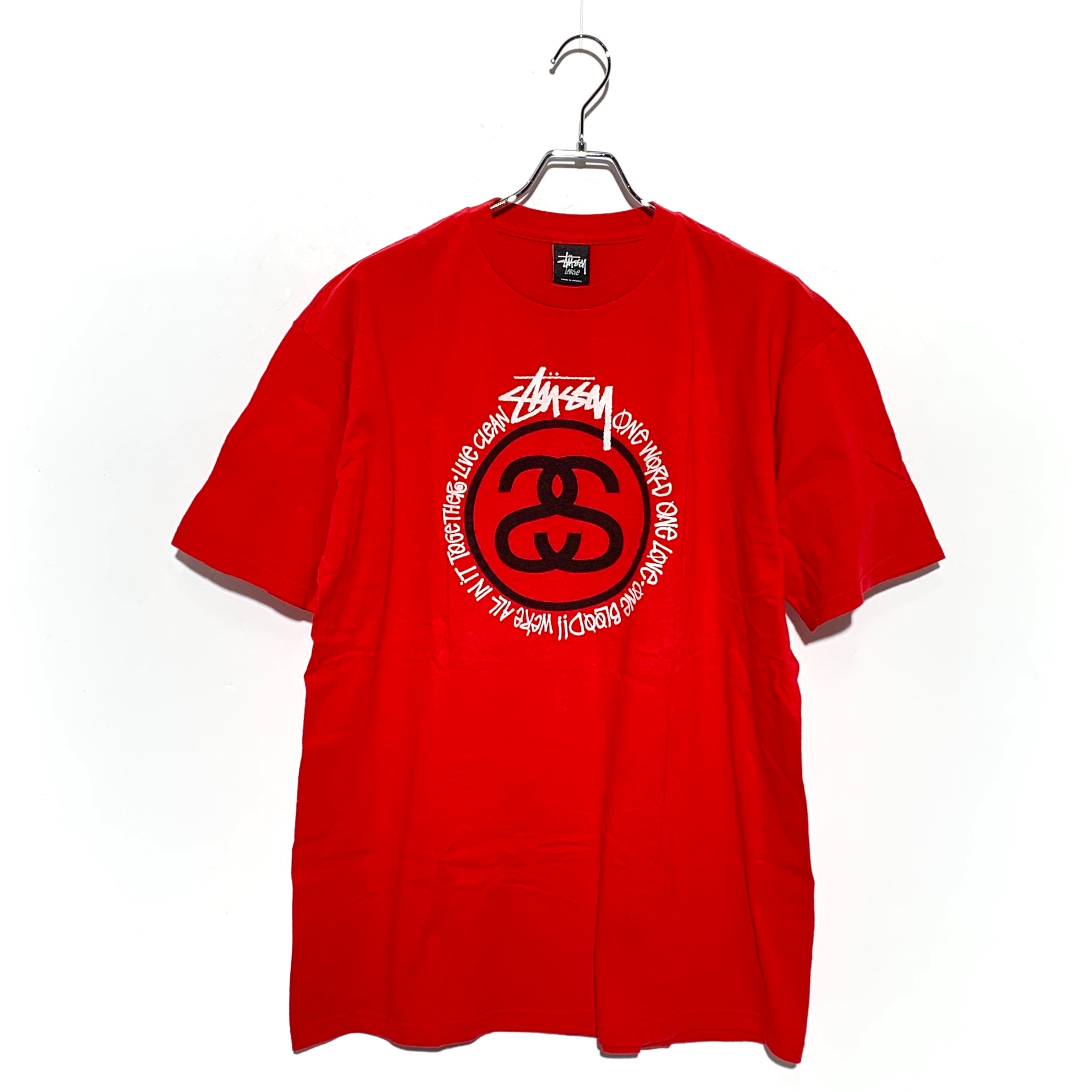 STUSSY CIRCLE LOGO TEE Red