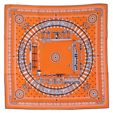エルメス 【新品未使用】BANDANA SOIE 55x55 ALL ABOARD! オール アボード! シルク カレ55