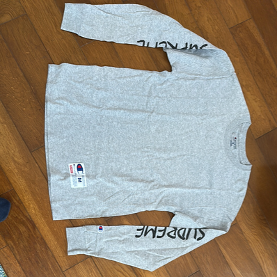 Supreme x Champion L/S Tee "Heather Grey"