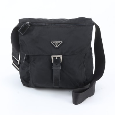 ■美品 プラダ テスート ナイロントライアングルロゴショルダーバッグ