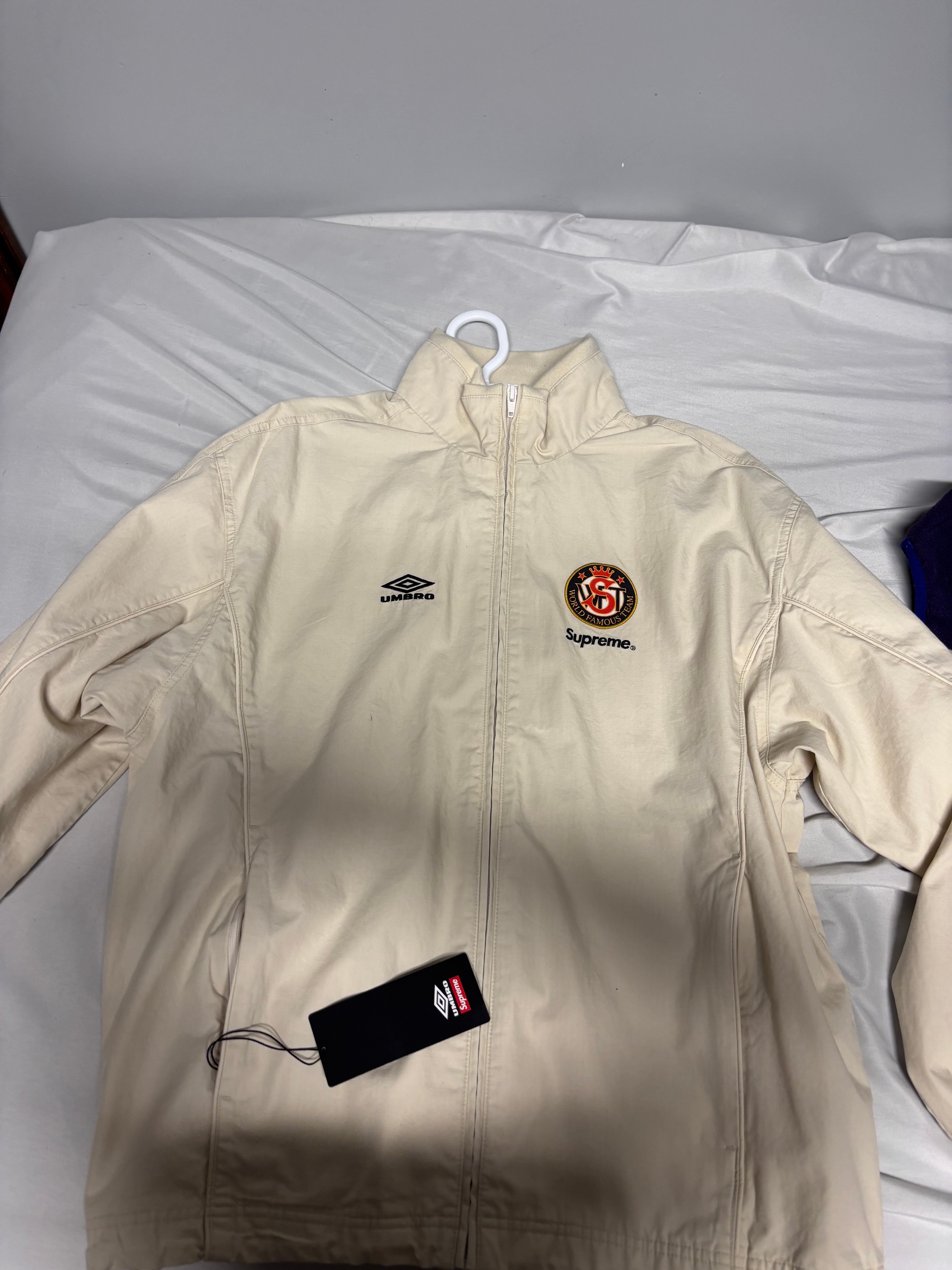 Supreme x Umbro Cotton Ripstop Track Jacket (26SS) "Stone"