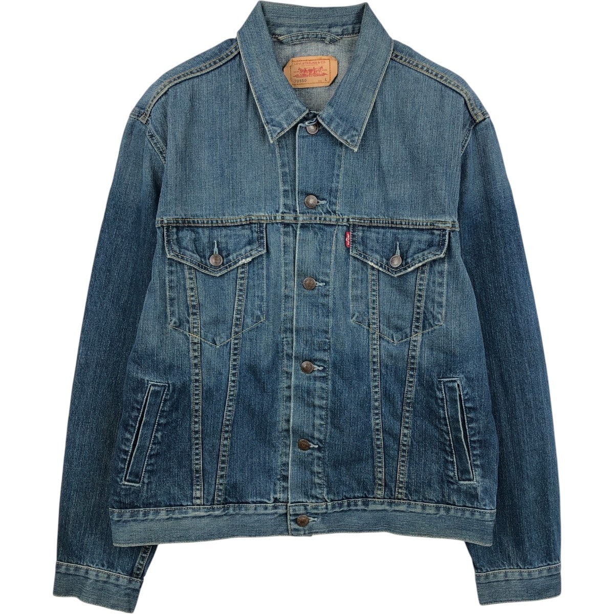 古着 00年代 リーバイス Levi's 70550-0439 ユーロモデル デニムジャケット Gジャン メンズL相当/eaa659539