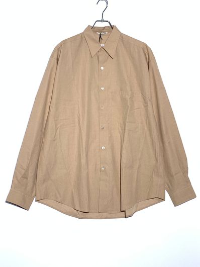 AURALEE Washed Finx Twill Big Shirt "Light Brown"