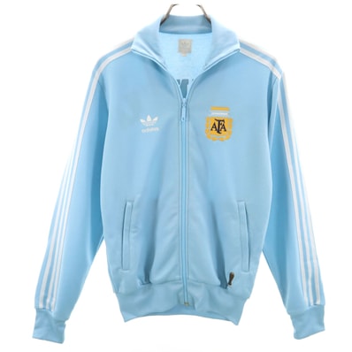 adidas アディダス FIFA トレフォイルロゴ ジャージジャケット M ブルー系 3ライン