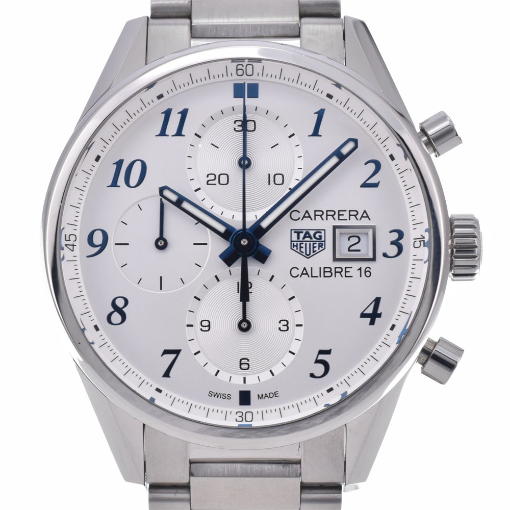 タグホイヤー TAG HEUER CBK2114.BA0715 カレラ クロノグラフ シルバー 自動巻き メンズ 美品 箱・保証書付き 腕時計 R#149203
