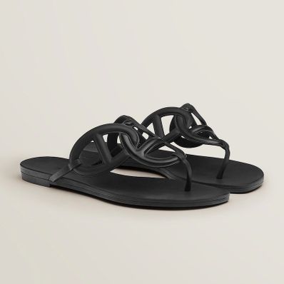 Hermes Egerie Sandal "Noir"