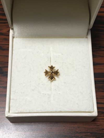 Chrome Hearts 22K CH Plus Stud Earrings "Gold"