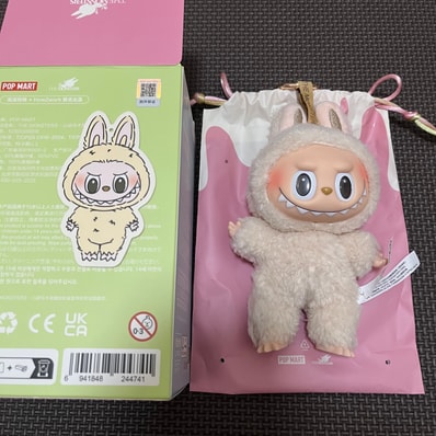 POP MART THE MONSTERS (LABUBU) Exciting Macaron Plush Series SOYMILK