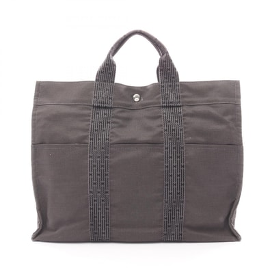 エルメス HERMES エールラインMM トートバッグ バッグ ナイロンキャンバス メンズ レディース グレー系 【中古】