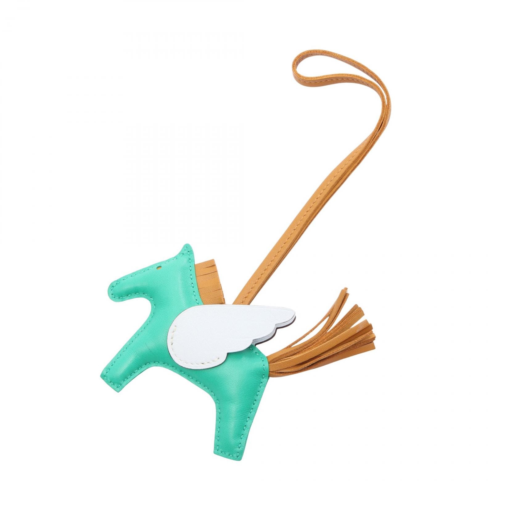 エルメス HERMES ロデオペガサスPM ミント セサミ ブルーブリュム チャーム アクセサリー アニョーミロ / ヴォースイフト アニョーミロ Z刻印(2021年製造) レディース グリーン系 / ブラウン系 / ブルー系