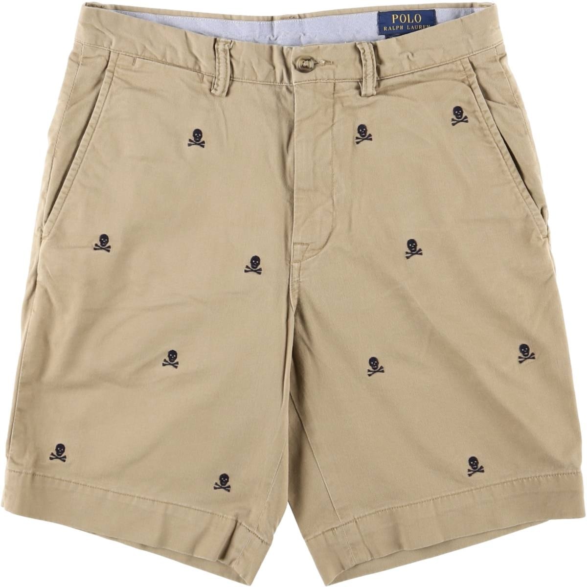 古着 ラルフローレン Ralph Lauren POLO RALPH LAUREN STRTCH CLASSIC FIT ドクロ柄 スカル柄 チノショーツ ショートパンツ レディースXL(w31)相当/eaa574333