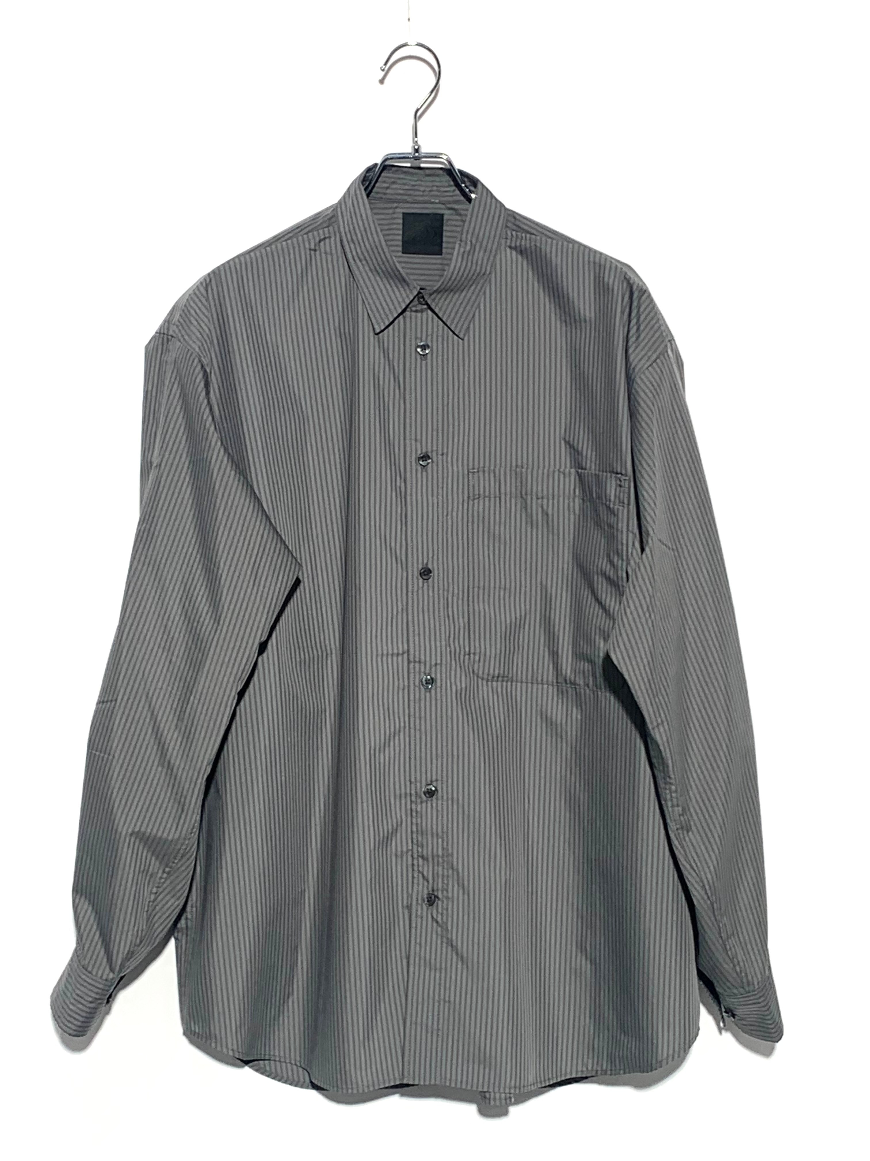 DAIWA PIER39 Tech Regular Collar Shirt L/S Stripe "CharcoalxGray"