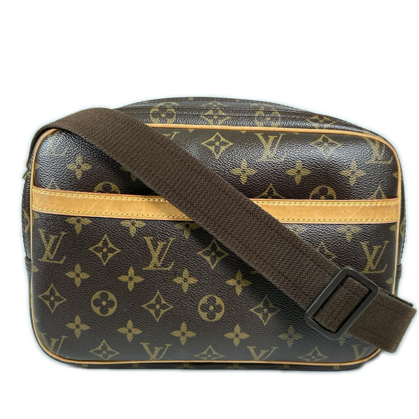 LOUIS VUITTON ルイ・ヴィトン リポーターPM ショルダーバッグ ブラウン モノグラムキャンバス ヴィンテージ ユニセックス