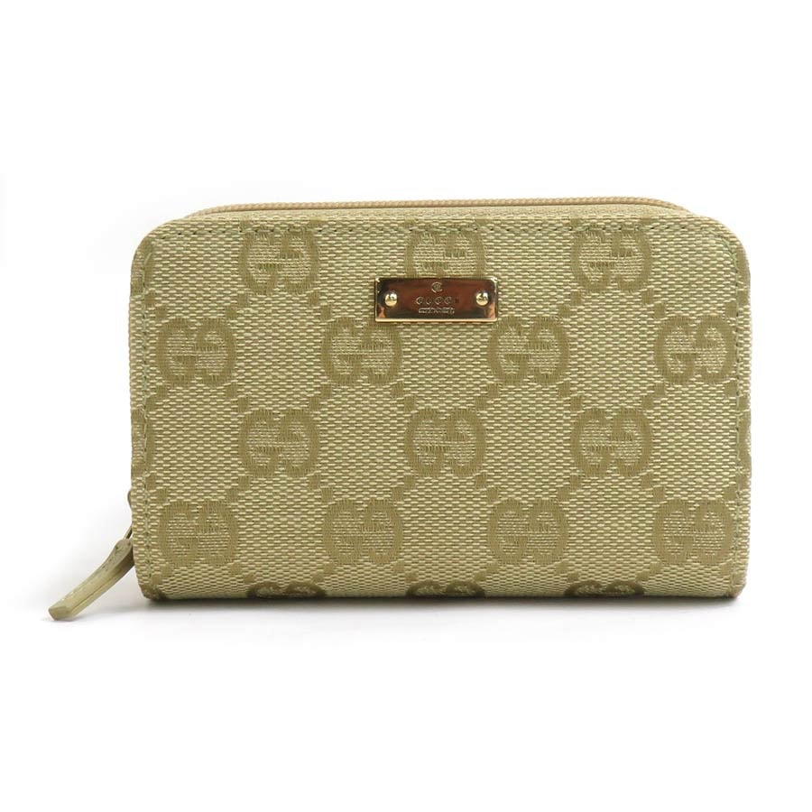 グッチ GUCCI キーケース カードケース GGキャンバス ライトカーキ ユニセックス 90629【中古】 e61077a