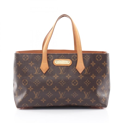 ルイ・ヴィトン LOUIS VUITTON ウィルシャーPM ハンドバッグ バッグ PVCコーティングキャンバス レザー モノグラム レディース ブラウン系 M45643 【中古】