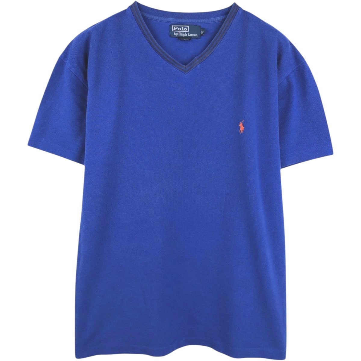 古着 ラルフローレン Ralph Lauren POLO by Ralph Lauren 鹿の子 半袖VネックTシャツ メンズM相当/eaa672724
