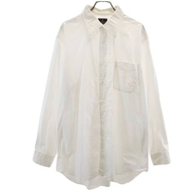 LANVIN ランバン 日本製 長袖 シャツ 43-86 ホワイト