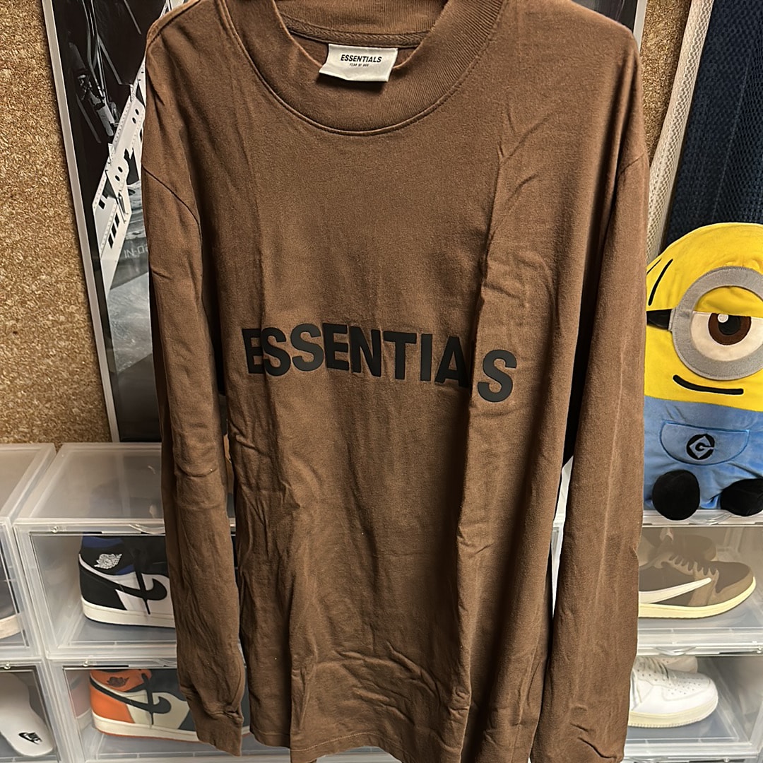 FEAR OF GOD ESSENTIALS / SSENSE 3D Silicon Applique Boxy Long Sleeve T-Shirt "Rain Drum"