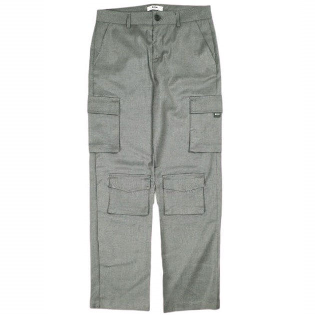 MSGM エムエスジーエム イタリア製 マルチポケット スリムカーゴパンツ F3MSJBPA156 KIDS 14 ANNI グレー ジップフライ ボトムス g24527