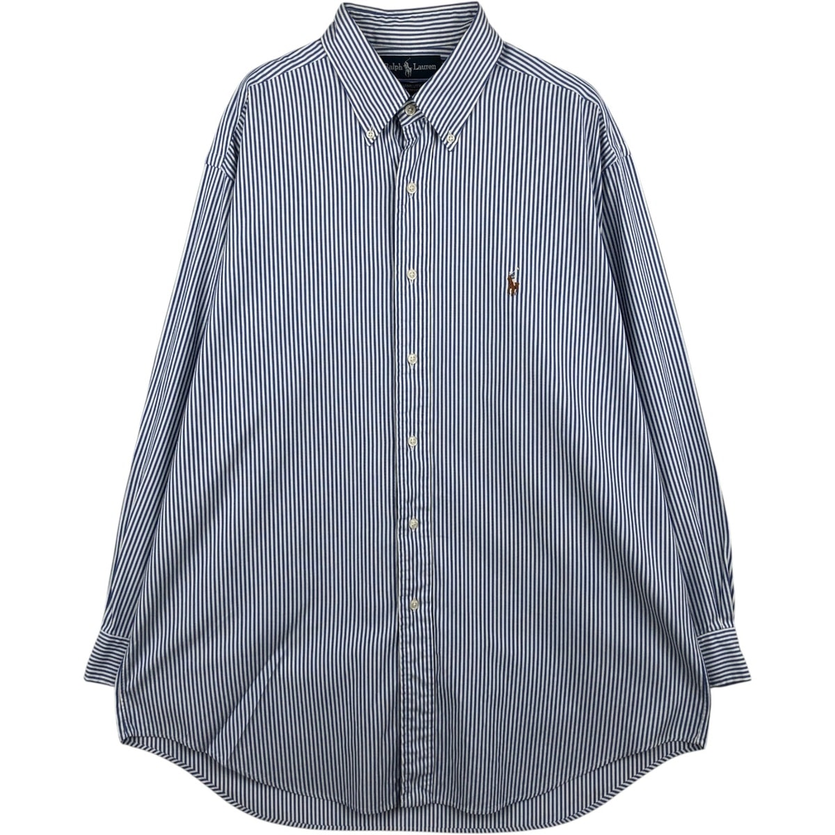 古着 ラルフローレン Ralph Lauren YARMOUTH 長袖 ボタンダウンストライプシャツ メンズL相当/eaa634851