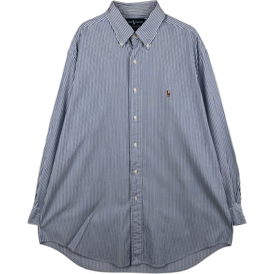 古着 ラルフローレン Ralph Lauren YARMOUTH 長袖 ボタンダウンストライプシャツ メンズL相当/eaa634851