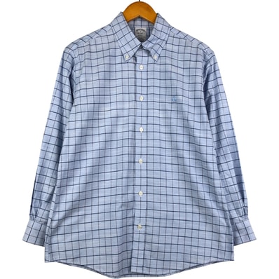 古着 ブルックスブラザーズ Brooks Brothers Est.1818 REGENT 長袖 ボタンダウンチェックシャツ メンズM相当/eaa600160