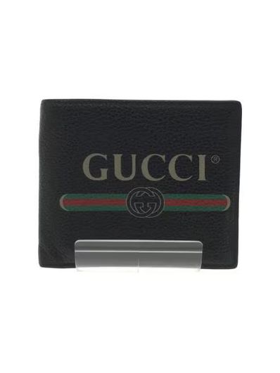 GUCCI Vintage Logo Print Coin Wallet "Black"