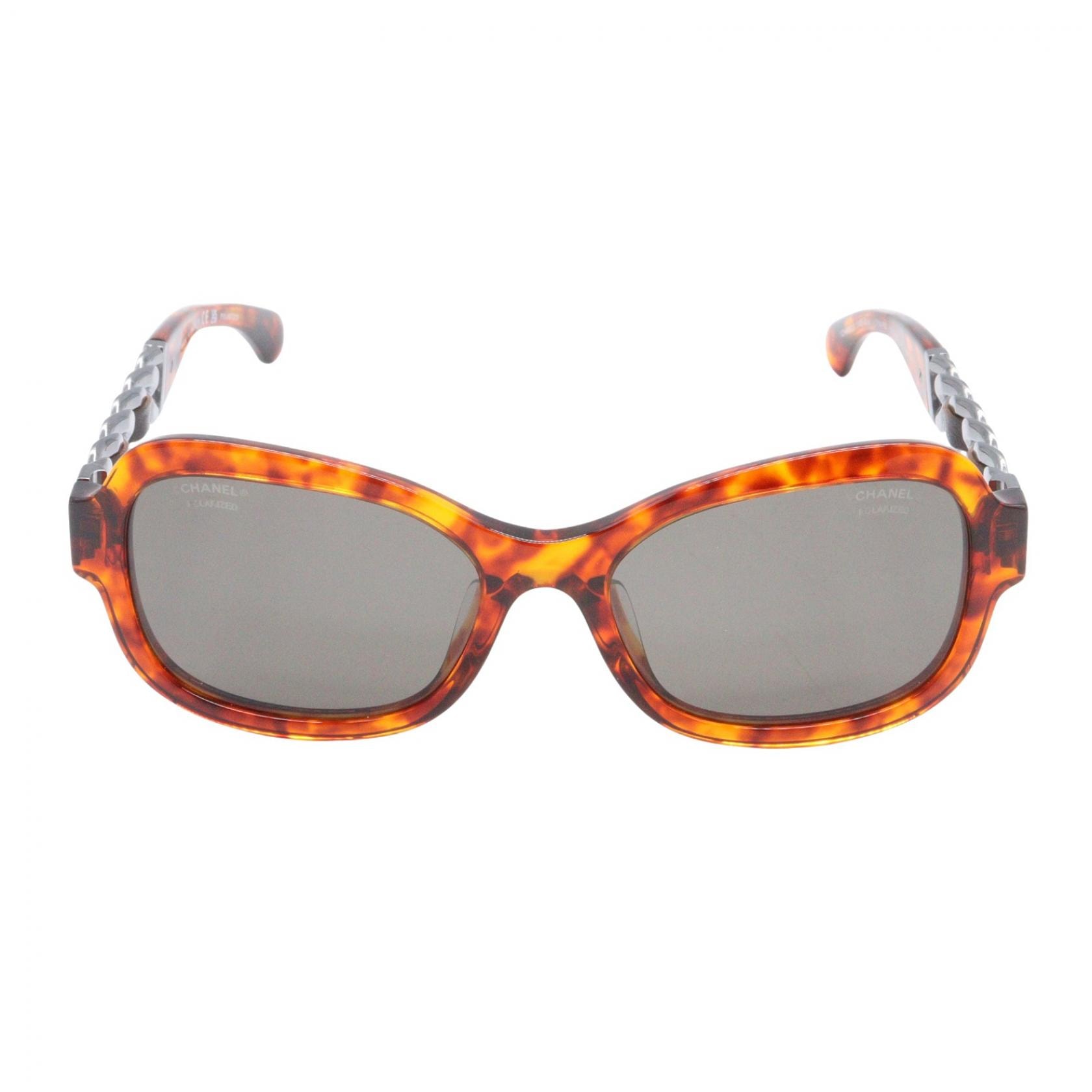 シャネル CHANEL べっ甲柄 サングラス サングラス 衣料品 アセテート レディース ブラウン系 5465QA 714/83 【中古】